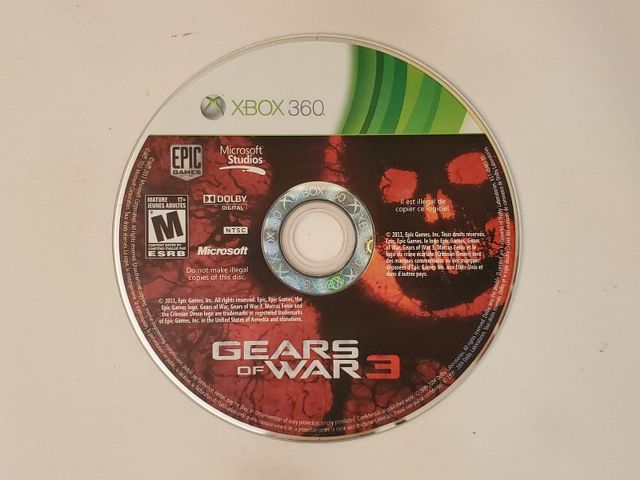 Microsoft Xbox 360 Gears of War 3 video game