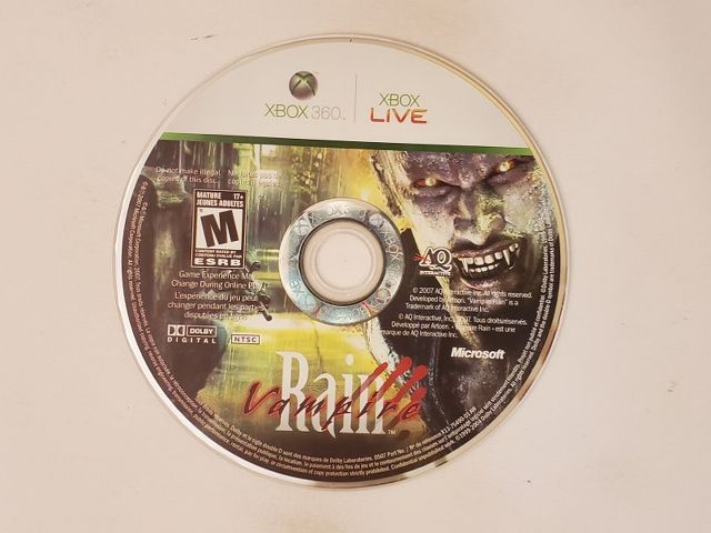 Microsoft Xbox 360 Rain Vampire video game