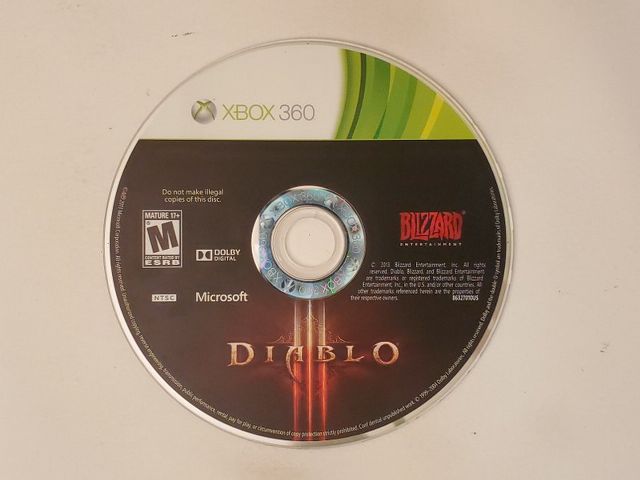 Microsoft Xbox 360 Diablo III video game