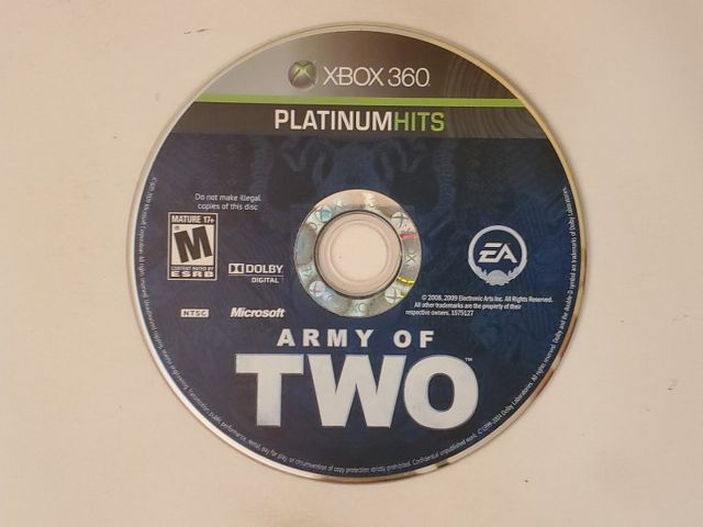 Microsoft Xbox 360 Army of Two Platinum Hits video game