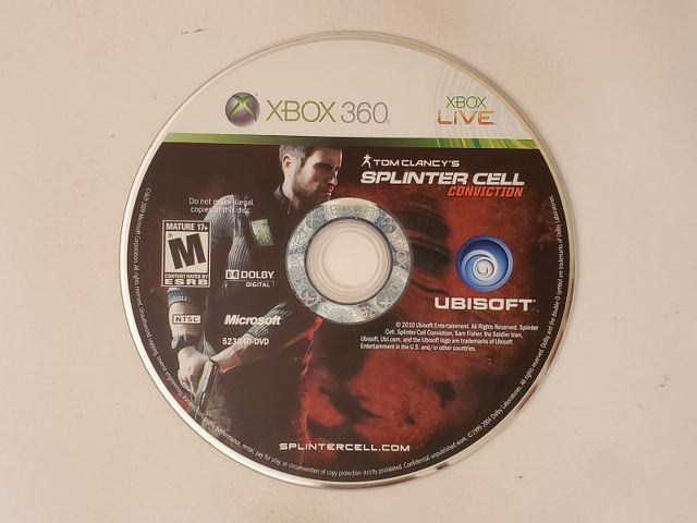 Microsoft Xbox 360 Tom Clancy's Splinter Cell Conviction video game