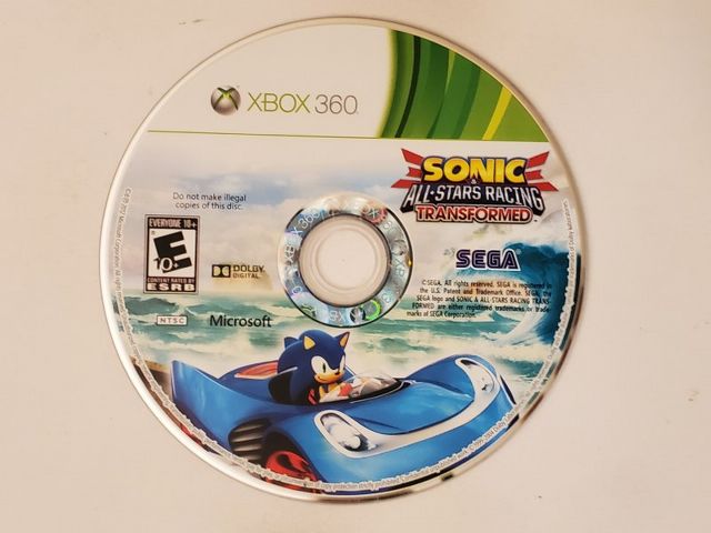 Microsoft Xbox 360 Sonic All-Stars Racing Transformed video game