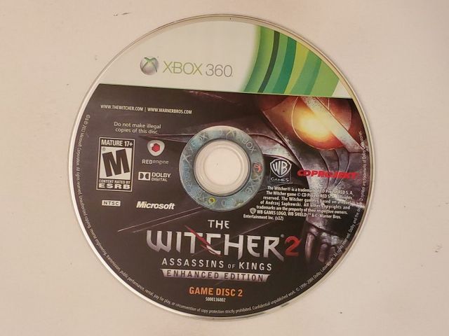 Microsoft Xbox 360 The Witcher 2: Assassins of Kings Disc 2 Enhanced Edition video game