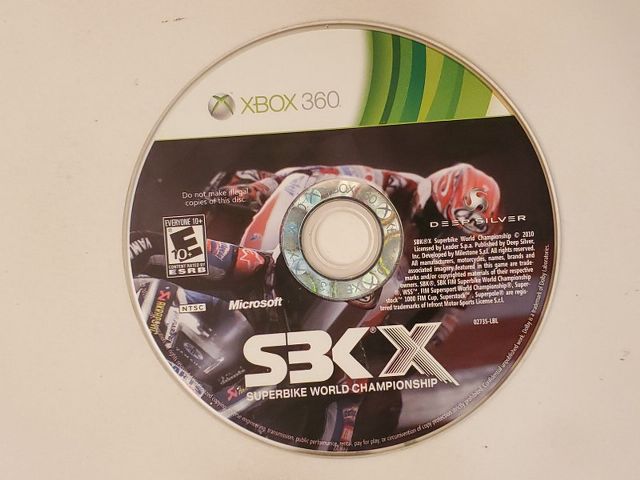 Microsoft Xbox 360 SBK X: Superbike World Championship video game