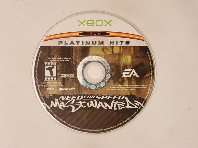 Microsoft Xbox Need for Speed Most Wanted Platinum Hits video game