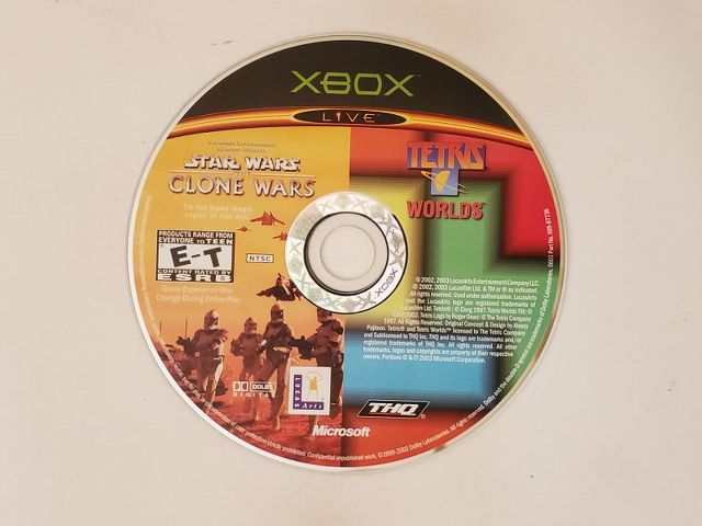 Microsoft Xbox Star Wars The Clone Wars Tetris Worlds video game