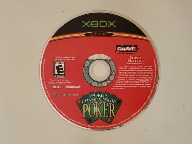 Microsoft Xbox World Championship Poker video game