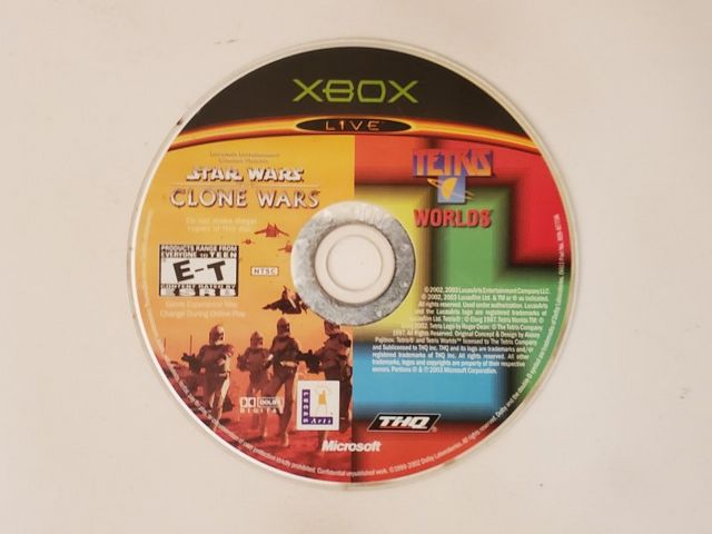 Microsoft Xbox Star Wars The Clone Wars Tetris Worlds video game