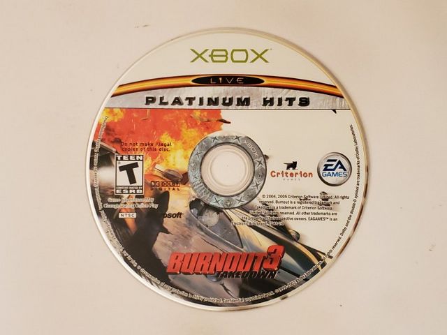 Microsoft Xbox Burnout 3 Takedown Platinum Hits video game