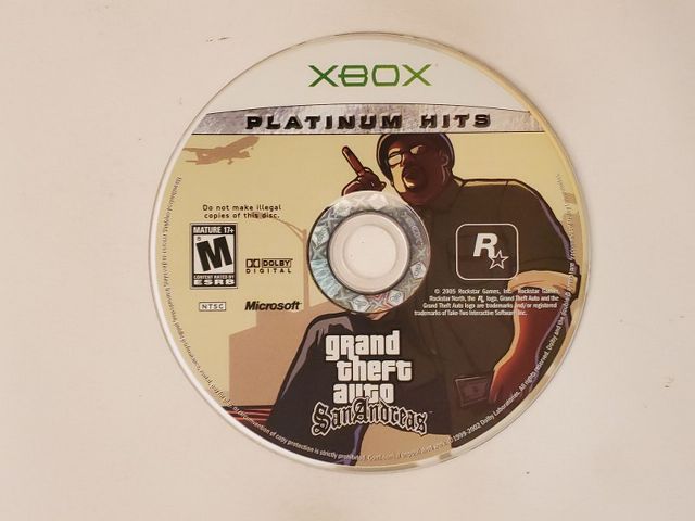 Microsoft Xbox Grand Theft Auto San Andreas Platinum Hits video game