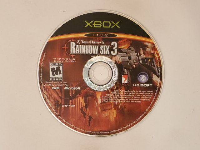 Microsoft Xbox Tom Clancy's Rainbow Six 3 video game