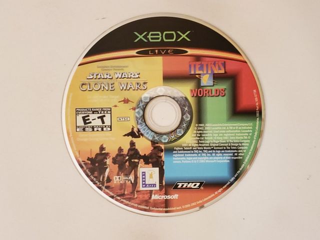 Microsoft Xbox Star Wars The Clone Wars Tetris Worlds video game