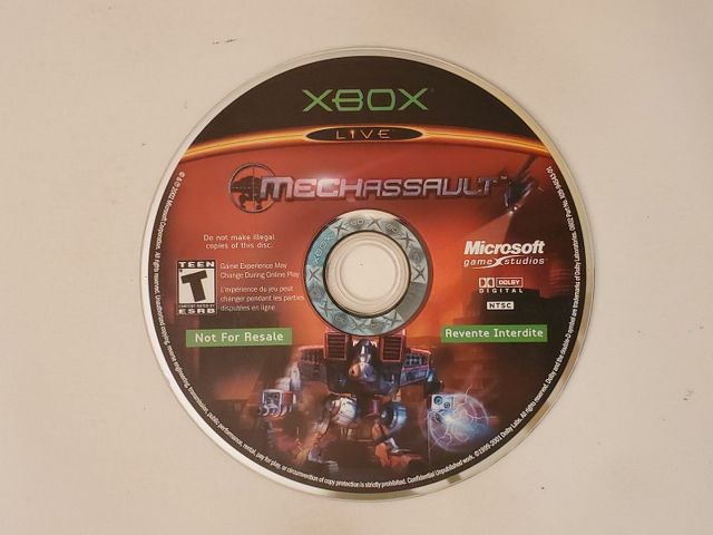Microsoft Xbox Mechassault video game
