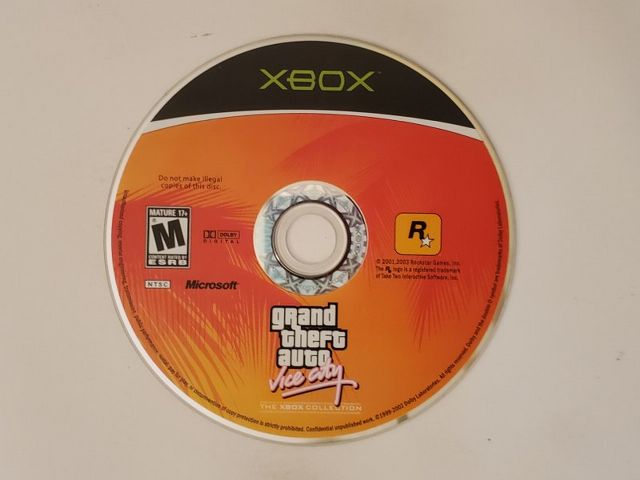 Microsoft Xbox Grand Theft Auto Vice City video game