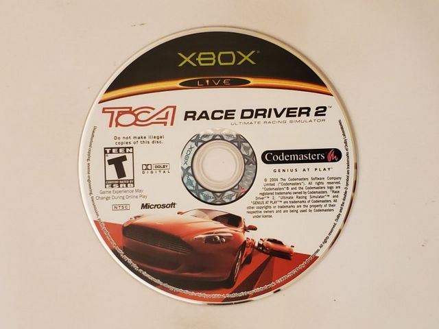 Microsoft Xbox TOCA Race Driver 2 video game