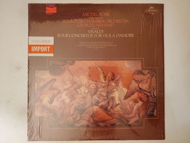 Toulouse Chamber Orchestra, Michel Pons (Viola d'amore) Vivaldi: Four Concertos for Viola d'amore vinyl record