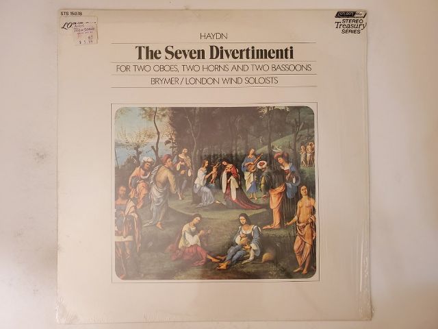 Brymer / London Wind Soloists The Seven Divertimenti vinyl record
