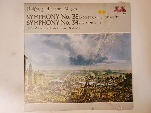 Wolfgang Amadeus Mozart Symphony No. 38 'Prague', Symphony No. 34 vinyl record
