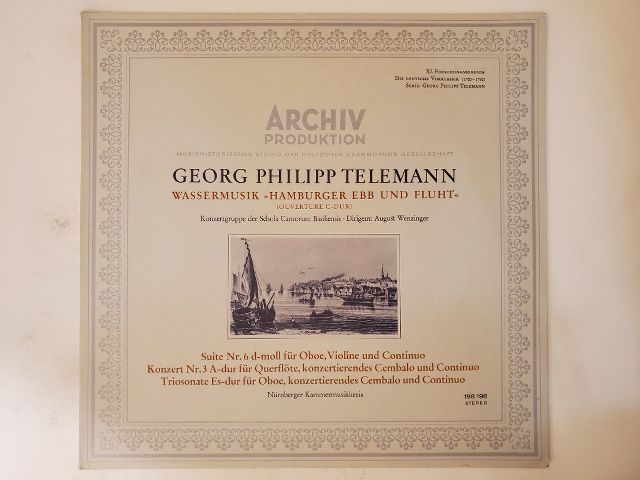 Georg Philipp Telemann Wassermusik: Hamburger Ebb und Fluth vinyl record