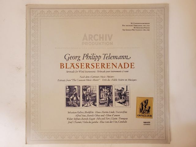 Georg Philipp Telemann Bl?serserenade vinyl record