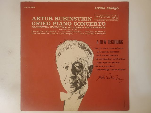 Artur Rubinstein Grieg Piano Concerto vinyl record