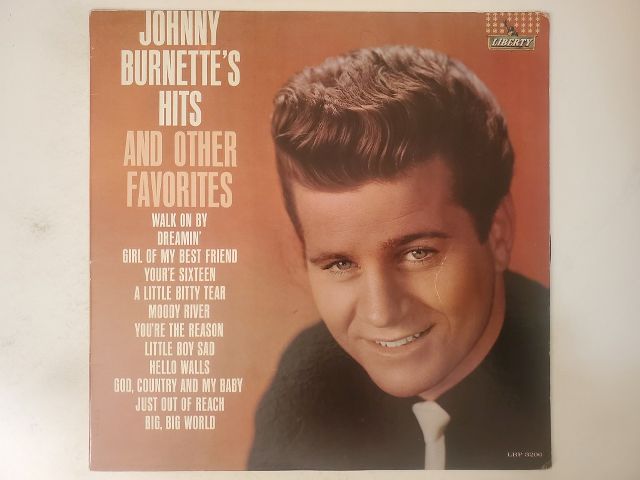 Johnny Burnette Johnny Burnette's Hits and Other Favorites vinyl record