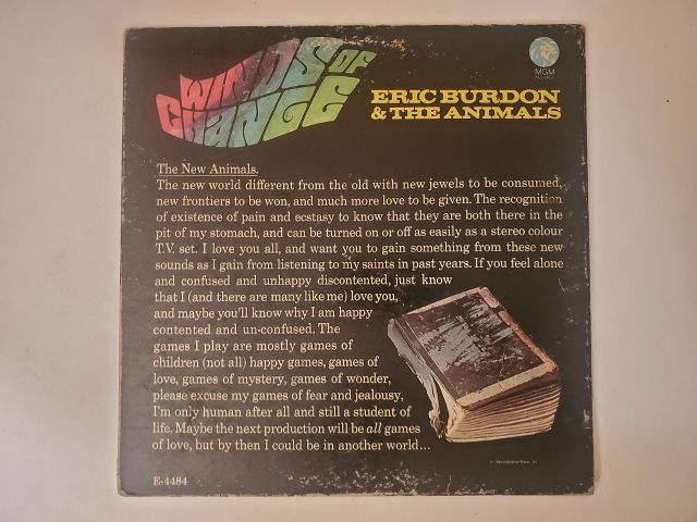 Eric Burdon & The Animals Winds of Change vinyl record