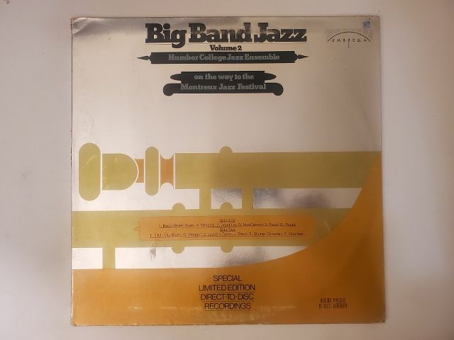 Humber College Jazz Ensemble Big Band Jazz Volume 2 vinyl record