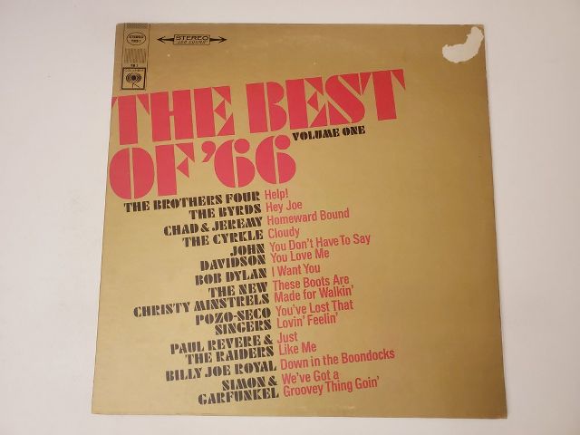 Various Artists The Best of '66 Volume One vinyl record