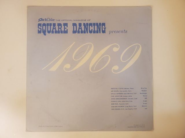 Various Artists Square Dancing Presents 1969 vinyl record