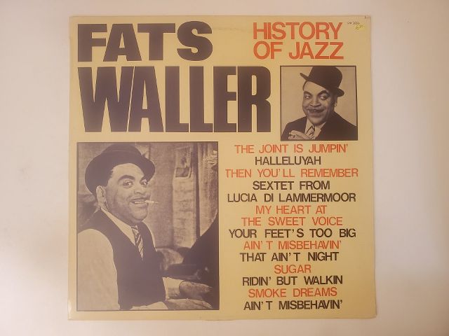 Fats Waller History of Jazz vinyl record