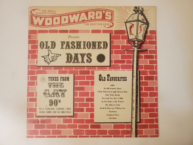 Billy Rowland, Leonard Leigh, Frank Simms and His Minstrels Old Fashioned Days vinyl record