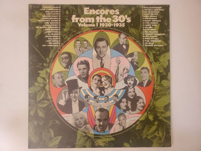 Various Artists Encores from the 30's, Volume 1: 1930-1935 vinyl record
