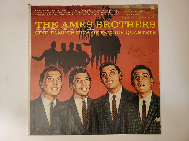 The Ames Brothers Sing Famous Hits of Famous Quartets vinyl record