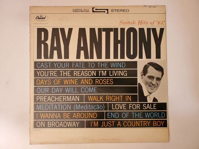 Ray Anthony Smash Hits of '63! vinyl record