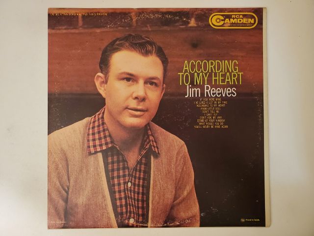 Jim Reeves According to My Heart vinyl record