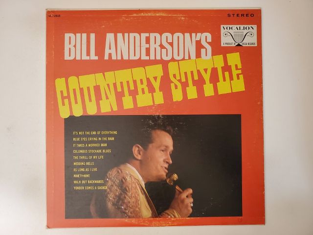 Bill Anderson Country Style vinyl record