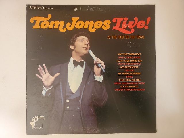 Tom Jones Live! at the Talk of the Town vinyl record