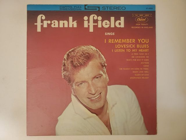 Frank Ifield I Remember You vinyl record