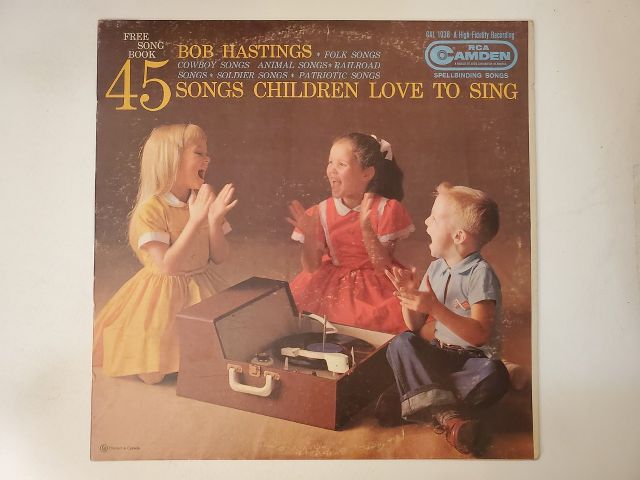 Bob Hastings 45 Songs Children Love to Sing vinyl record