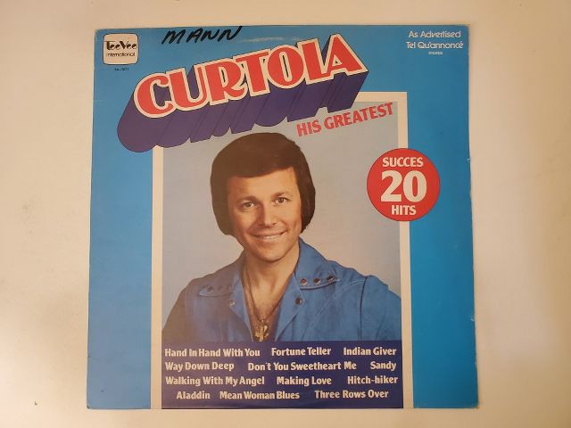 Bobby Curtola His Greatest vinyl record