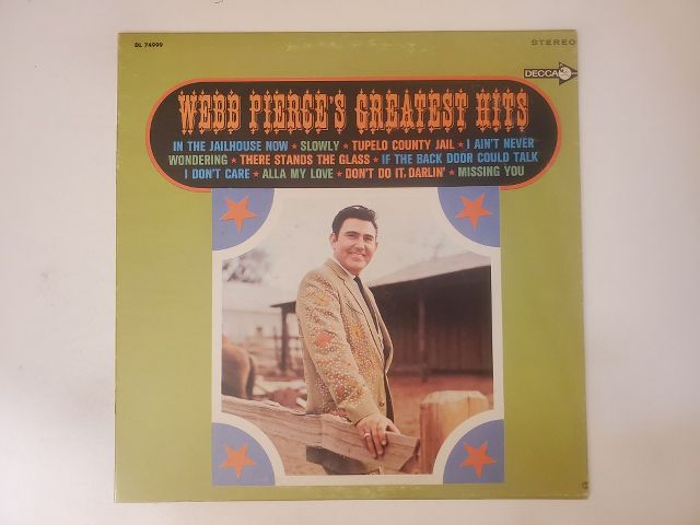 Webb Pierce Webb Pierce's Greatest Hits vinyl record