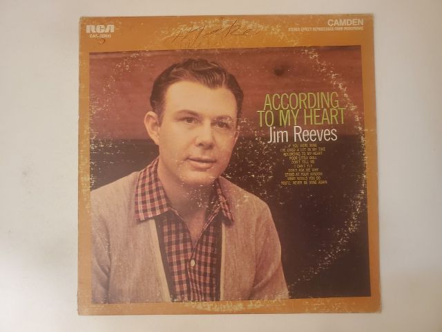 Jim Reeves According to My Heart vinyl record