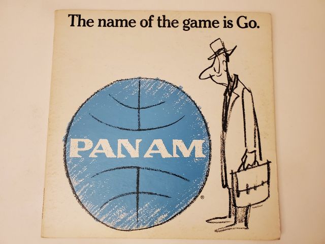 This is not a music album cover. It appears to be an advertisement or a promotional item for Pan Am airlines. 0 vinyl record