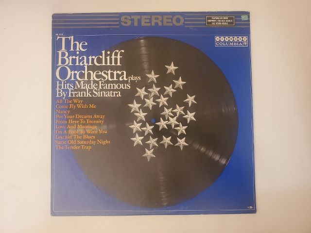 The Briarcliff Orchestra Plays Hits Made Famous By Frank Sinatra vinyl record