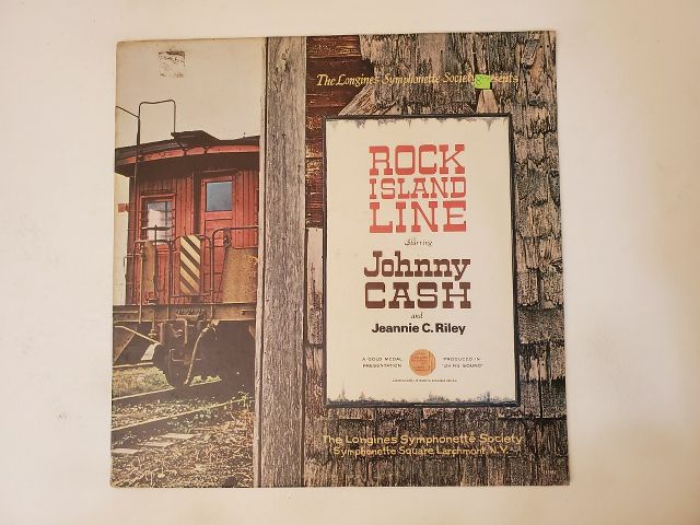 Johnny Cash and Jeannie C. Riley Rock Island Line vinyl record