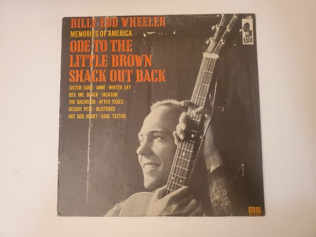 Billy Edd Wheeler Ode to the Little Brown Shack Out Back vinyl record