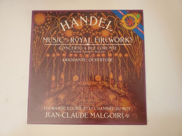 Jean-Claude Malgoire Handel: Music for the Royal Fireworks vinyl record