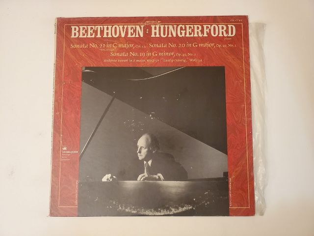 Beethoven / Hungerford Sonata No. 21 in C major, Op. 53 / Sonata No. 20 in G major, Op. 49, No. 2 / Sonata No. 19 in G minor, Op. 49, No. 1 vinyl record