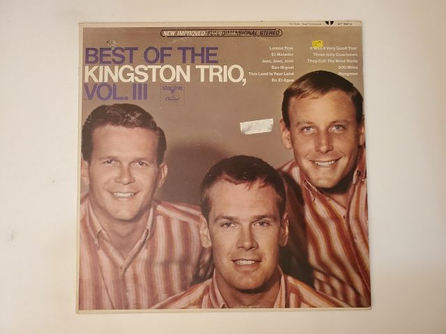 The Kingston Trio Best of the Kingston Trio, Vol. III vinyl record